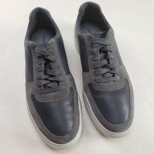 Cole Haan Grand Crosscourt Shoe Mens 12 Gray Lace Up Perforated Modern Sneaker